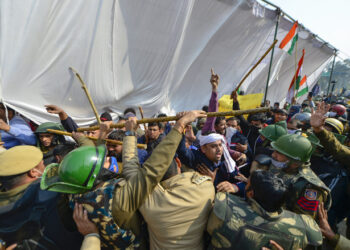 Farmers pelted with stones Alipur SHO injured during clash