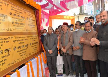 CM lays foundation stones of developmental projects worth Rs. 39.72 crore in Palampur area