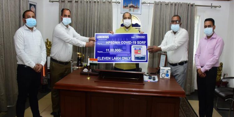 Luminous Power Technology Ltd. contributes towards Chief Minister Covid Fund