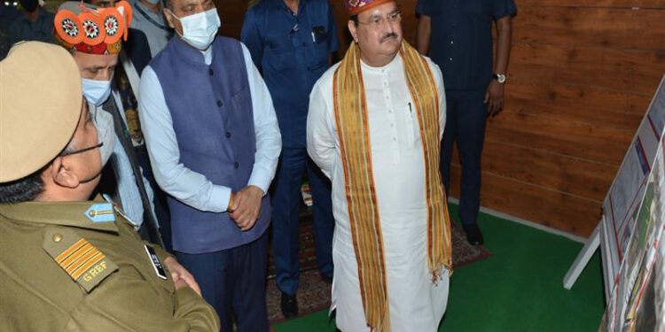 JP Nadda and Jai Ram Thakur visit Atal Tunnel Rohtang