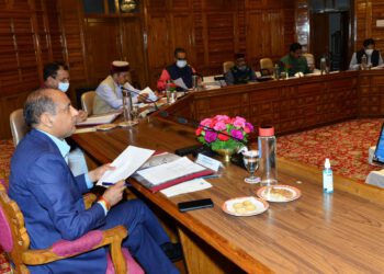 Hon’ble CM presiding over the State Cabinet meeting held at Shimla on