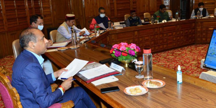 Hon’ble CM presiding over the State Cabinet meeting held at Shimla on