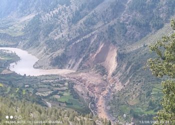 High level team reviews blockage situation of Chandrabhaga river