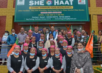 Hon’ble CM visited SHE HAAT at Bag Pashog in Pachhad Vidhan Sabha area of Sirmour district