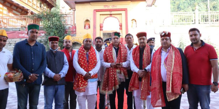 Hon’ble Chief Minister Jai Ram Thakur visited the Bhimakali Temple