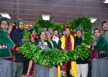 Chief Minister Jai Ram Thakur during a function at Reckong Peo