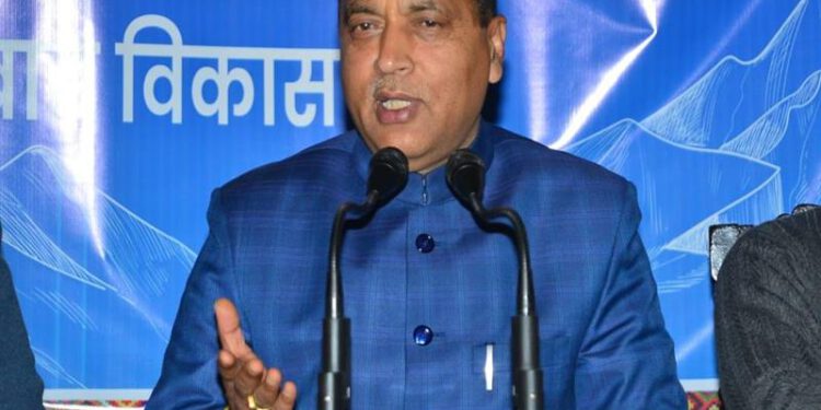 Chief Minister Jai Ram Thakur addressing Press Conference at Mandi