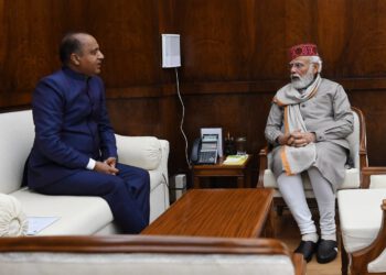Chief Minister Jai Ram Thakur called on Prime Minister Narendra Modi at New Delhi today.