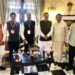 Chief Minister Jai Ram Thakur with Chief Ministers of other states at Varanasi today.