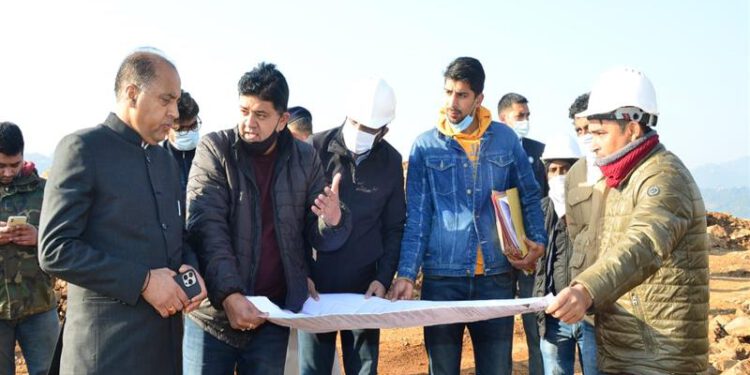 CM reviews progress work of Shiv Dham in Mandi