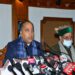 Chief Minister Jai Ram Thakur addressing press conference at Shimla today.