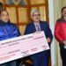 MD NHPC A. K. Singh today presented a cheque of Rs 1 crore on behalf of NHPC to Hon’ble CM towards the CM Relief Fund.