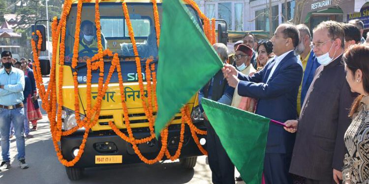 CM flags off 15 vehicles for transportation of Municipal Solid Waste in Shimla town
