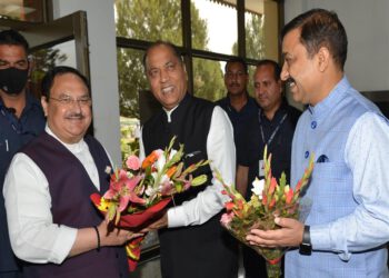 For Press : HP emerges as a frontrunner State of country in matter of development due to double engine governments at Centre and State: Jagat Prakash Nadda