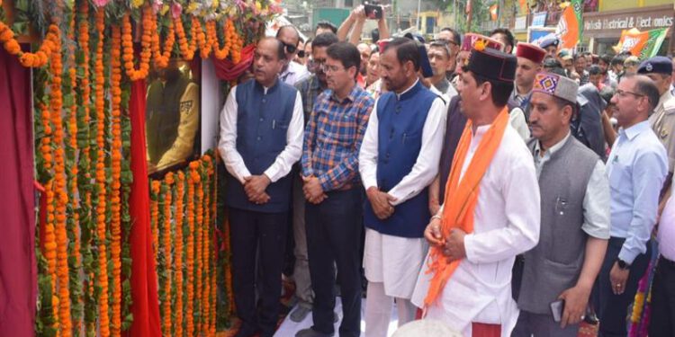 CM inaugurates 33 KV power sub-station worth Rs. 3.34 crore and bridge over Tirthan Khud of Rs. 4.40