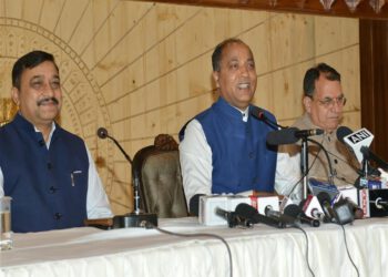 Chief Minister Jai Ram Thakur addressing PC at Shimla today on 30th May, 2022.