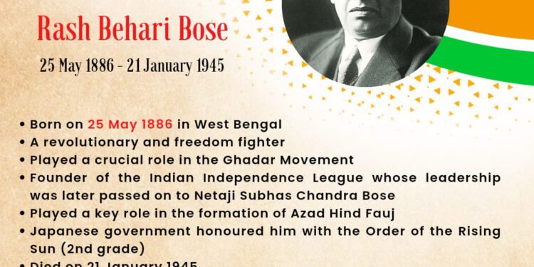 Paying tribute to Rash Behari Bose, a revolutionary and freedom fighter.