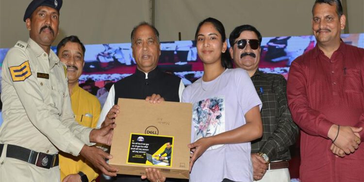 CM launches laptop distribution program to provide free laptops worth Rs. 83 crore to about 20,000 meritorious students of the State