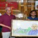 Young innovative artist Apoorv presents portrait paintings to Governor
