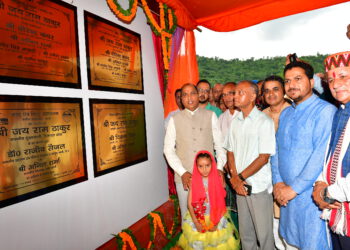 CM inaugurates and lays foundation stone of four developmental projects worth Rs. 62.16 crore at Mandi