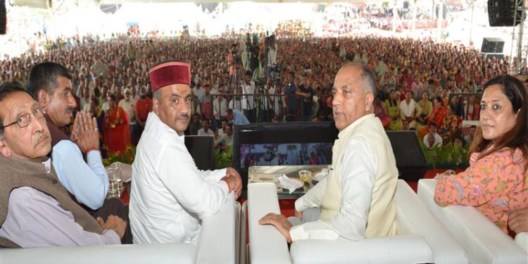 CM presides over ‘Pragtisheel Himachal: Sathapna Ke 75 Varsh’ program at Subathu in Solan district