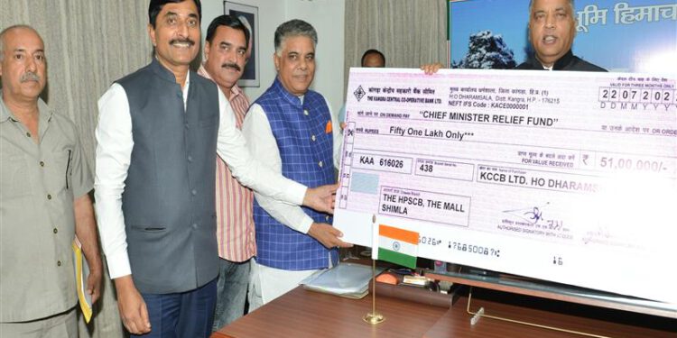 Contribution towards CM relief fund