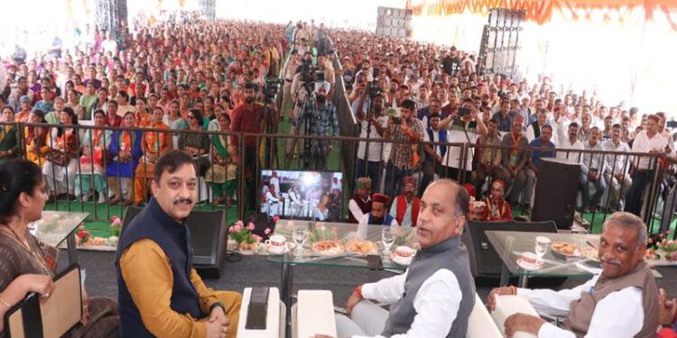CM presides over Pragatisheel Himachal: Sthapna ke 75 Varsh programme at Rohri in Pachhad Assembly constituency of Sirmaur district