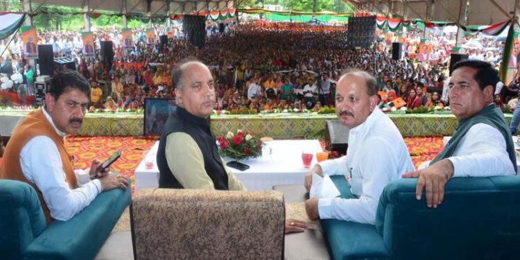 CM presides over ‘Pragatisheel Himachal: Sathapna Ke 75 Varsh’ function at Jawali