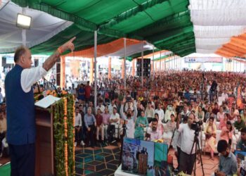Jai Ram Thakur presides over Pragatisheel Himachal : Sathapna Ke 75 Varsh function at Nagrota Bagwan