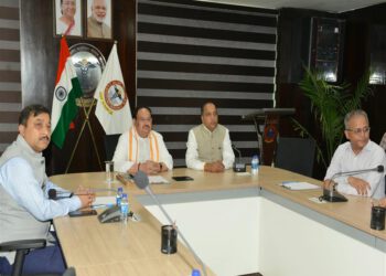 Jagat Prakash Nadda and Jai Ram Thakur visits AIIMS at Kothipura