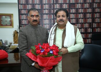 CM calls on Rajiv Shukla at New Delhi