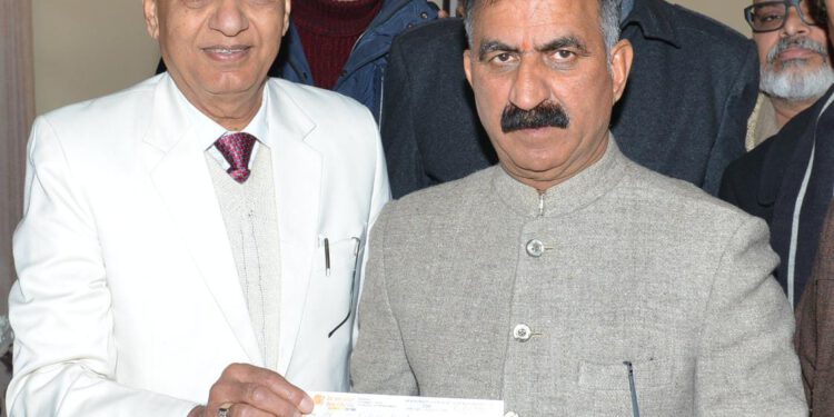 Industrialist donates Rs. 1,01,000 towards CM’s Relief Fund