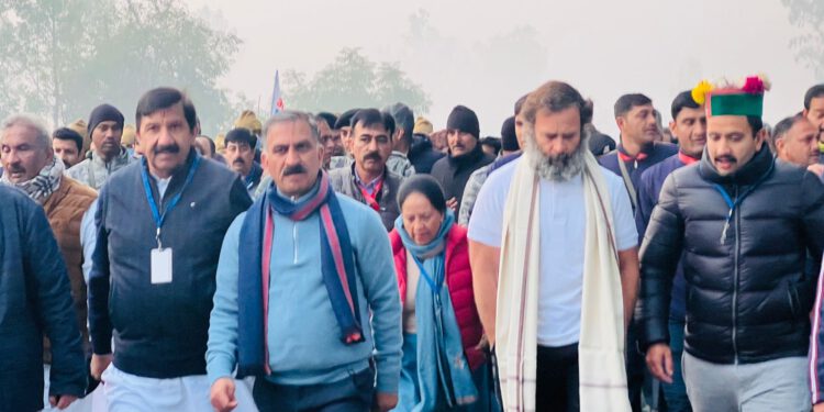 Rousing reception given to Rahul’s Bharat Jodo Yatra in Himachal