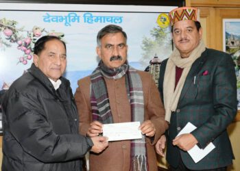 Rs. 11 lakhs presented to CM towards CM’s Relief Fund
