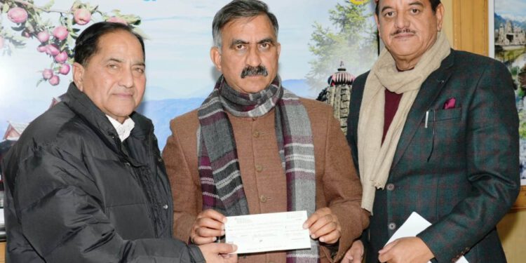 Rs. 11 lakhs presented to CM towards CM’s Relief Fund