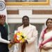 Governor Sh. Shiv Pratap Shukla along with Lady Governor Smt. Janaki Shukla called on President Smt. Droupadi Murmu at Rashtrapati Bhavan