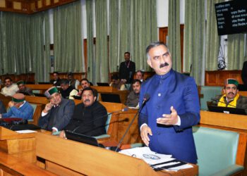 The Hon’ble Chief Minister Himachal Pradesh, Thakur Sukhvinder Singh Sukhu presented the Himachal Pradesh Economic Survey 2022-23 in the Vidhan Sabha today