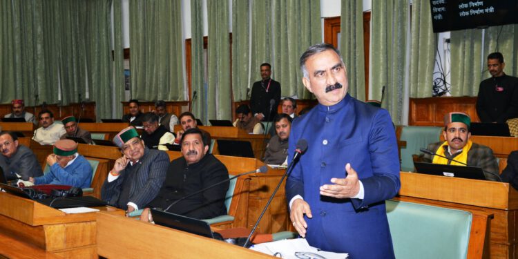 The Hon’ble Chief Minister Himachal Pradesh, Thakur Sukhvinder Singh Sukhu presented the Himachal Pradesh Economic Survey 2022-23 in the Vidhan Sabha today
