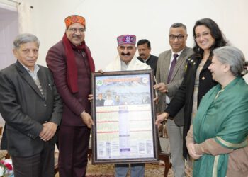 Chief Minister, Thakur Sukhvinder Singh Sukhu releases the calendar of Himachal Pradesh University