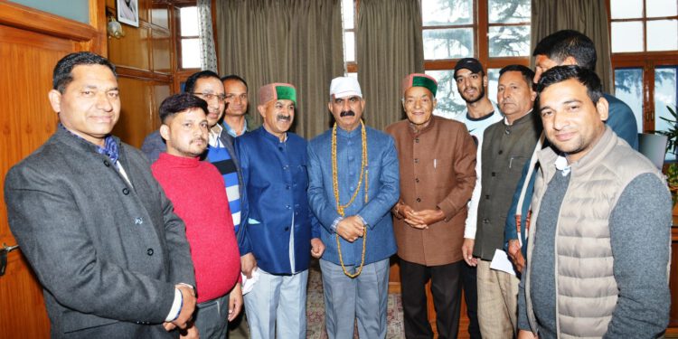 A delegation of Pangi area of District Chamba, led by former Minister Thakur Singh Bharmori called on the Chief Minister Thakur Sukhvinder Singh Sukhu
